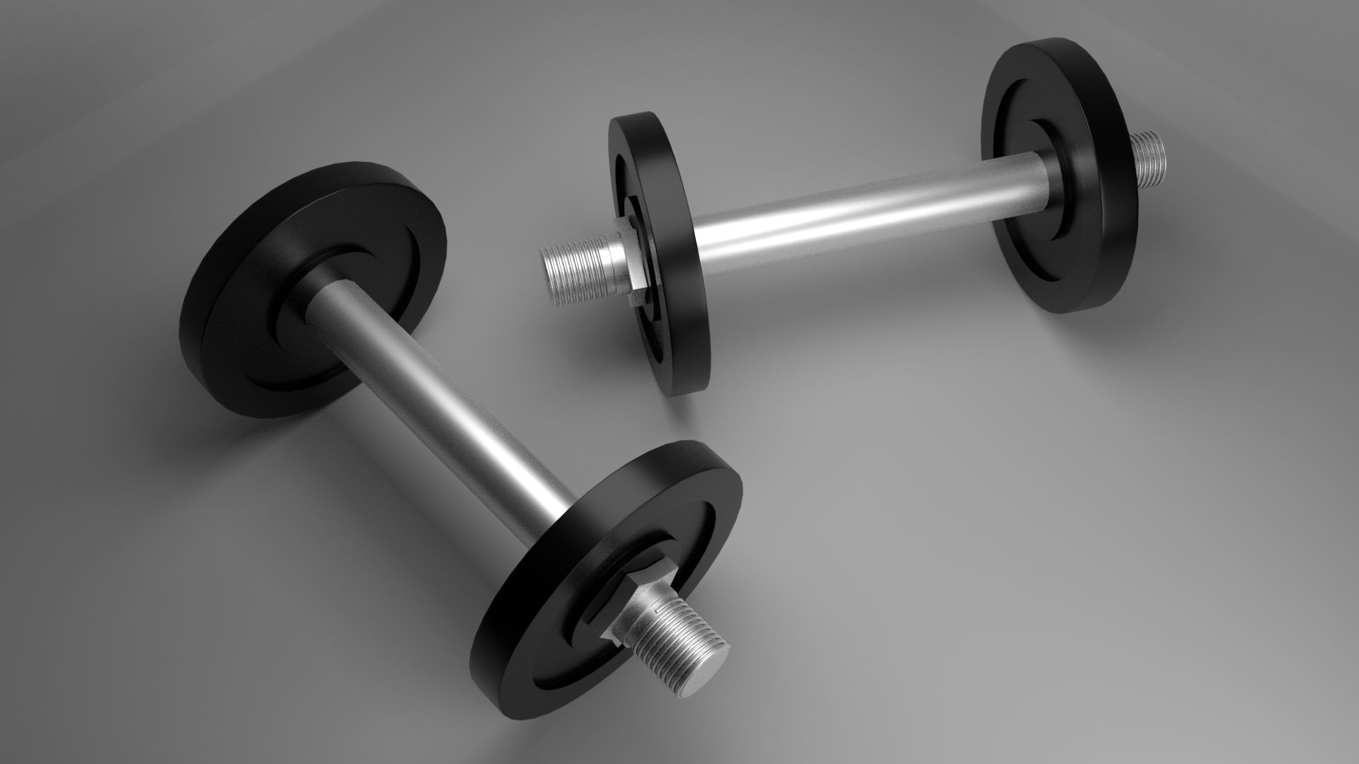 weight pair of dumbbells Free 3D model_1