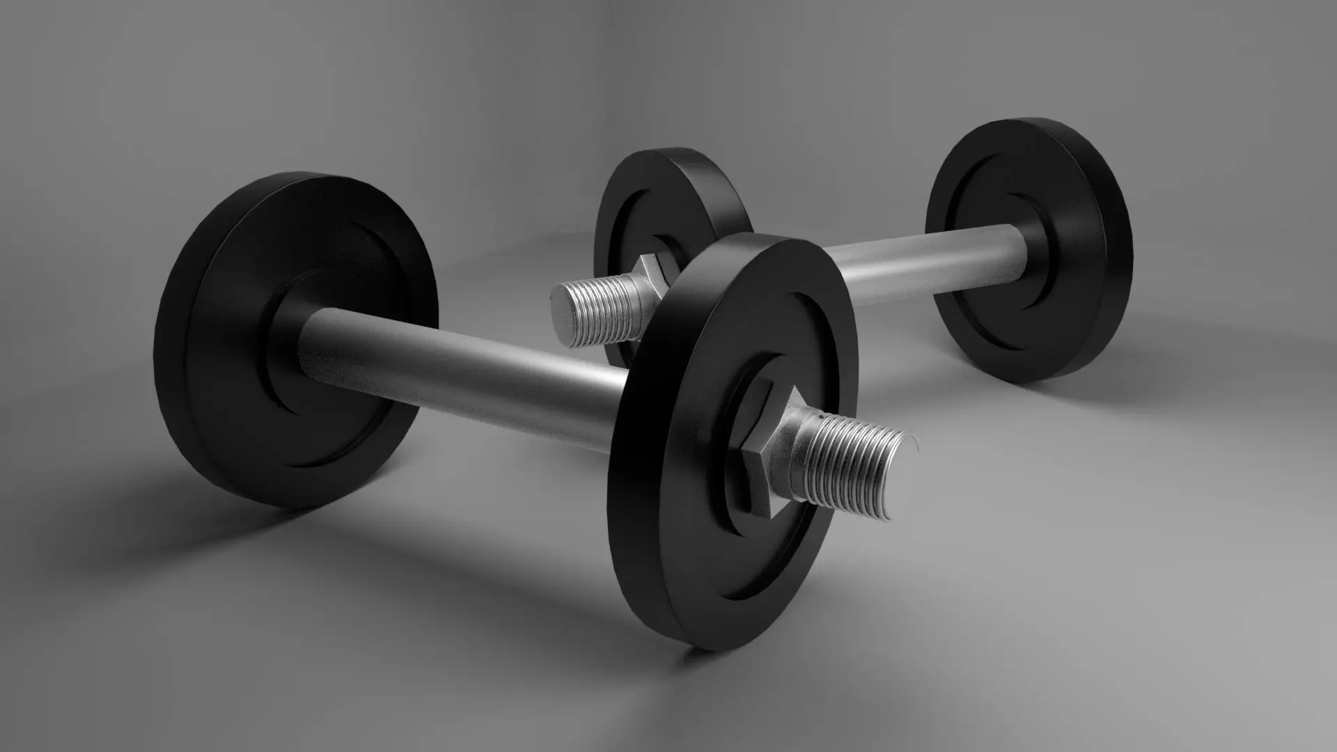 weight pair of dumbbells Free 3D model_0