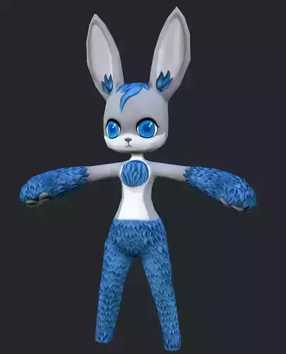 LowPoly Bunny for mobile games