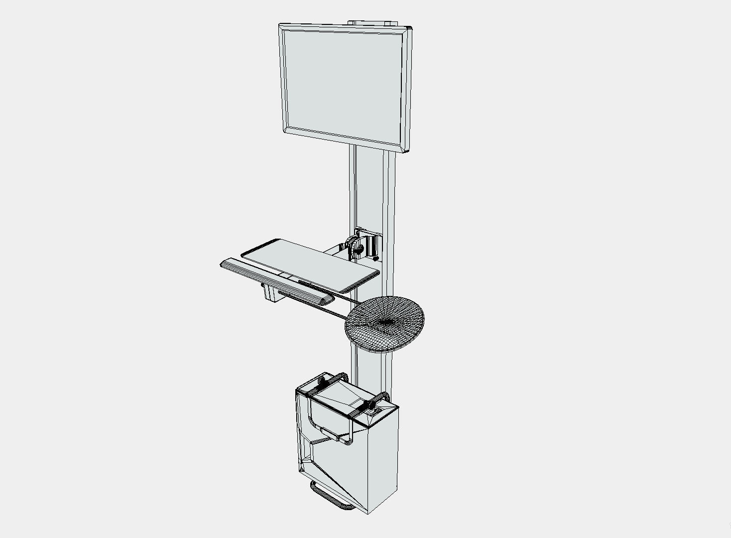 Digital Kiosk  Low-poly 3D model_5