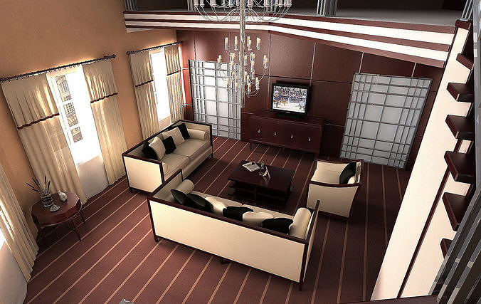 Artdeco Liveroom 3D model