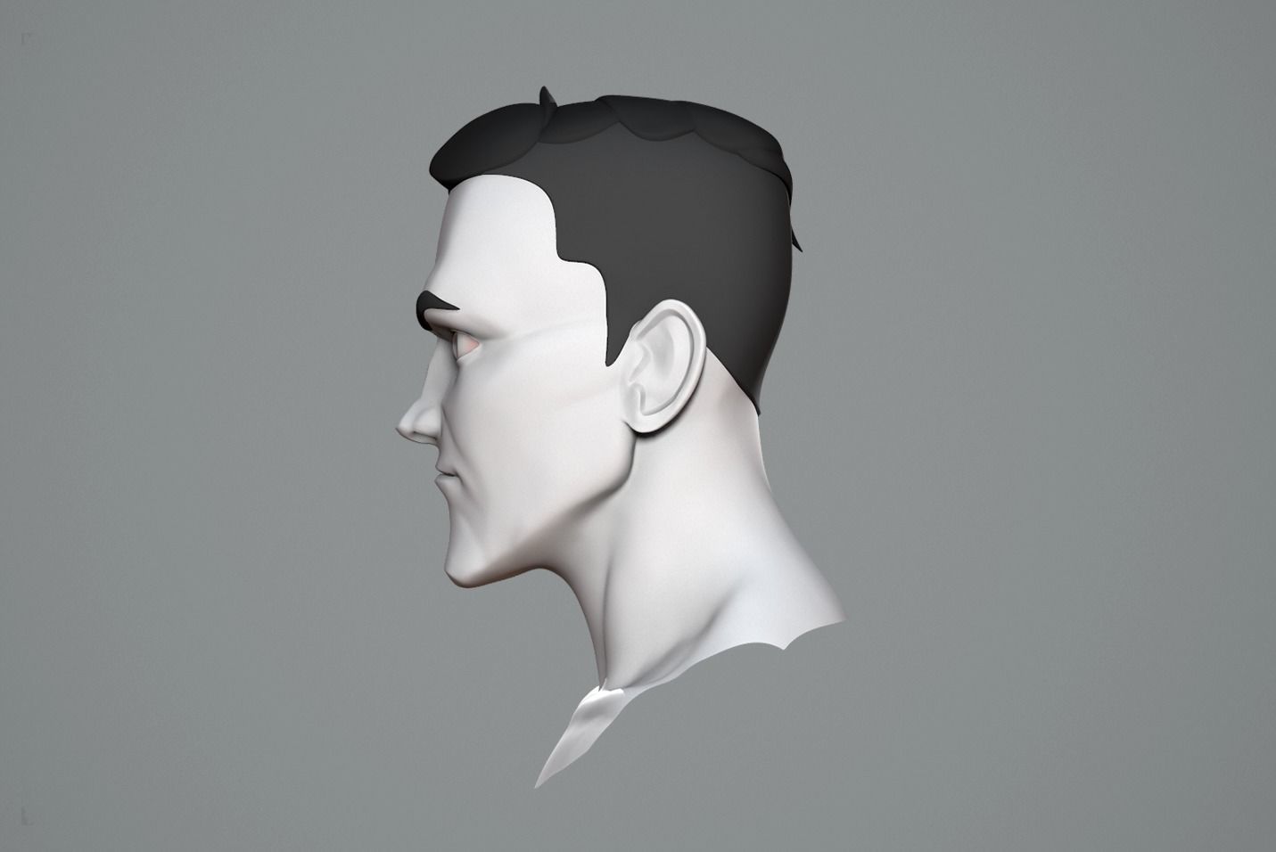 Male cartoon character base mesh 3D model_5