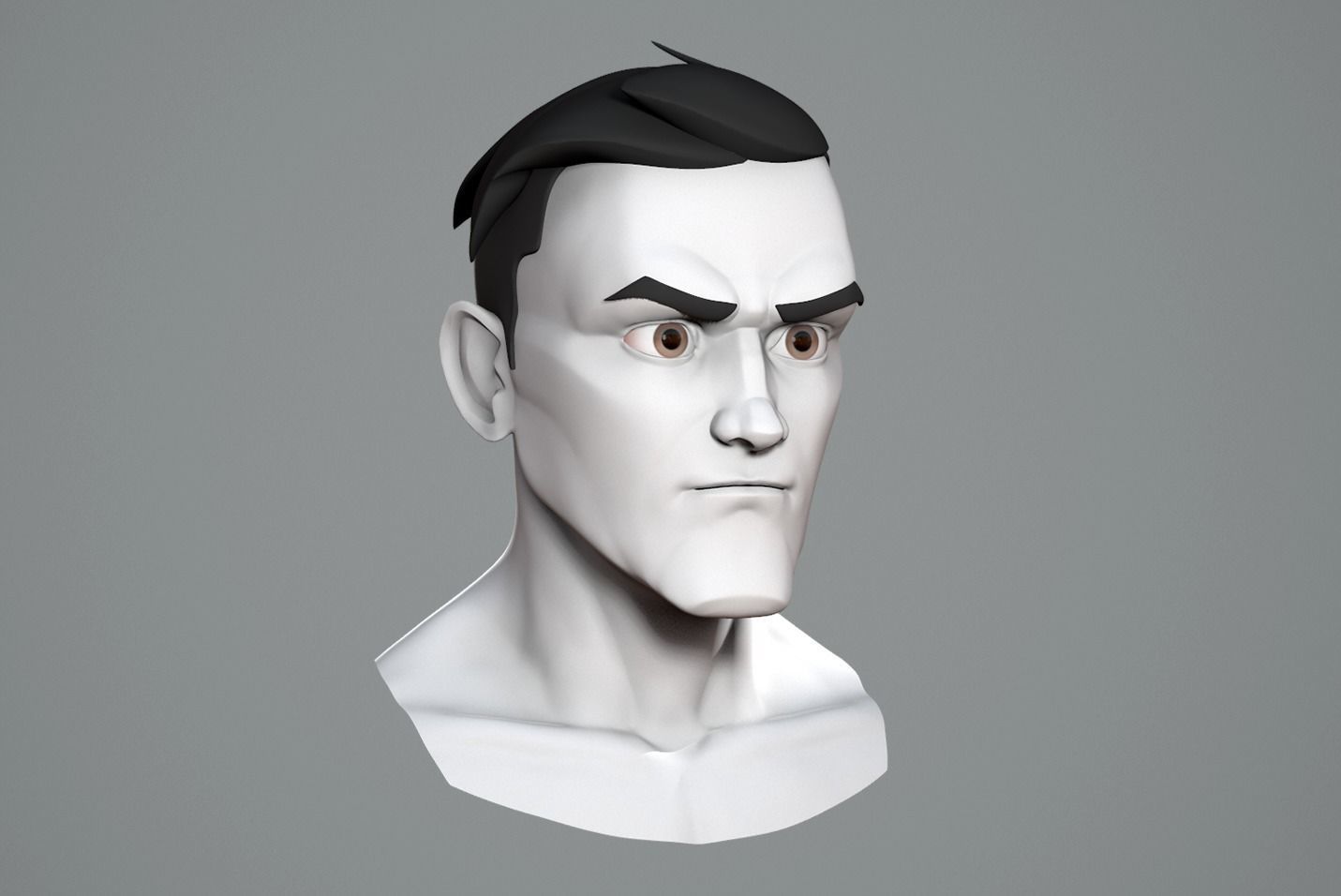 Male cartoon character base mesh 3D model_7