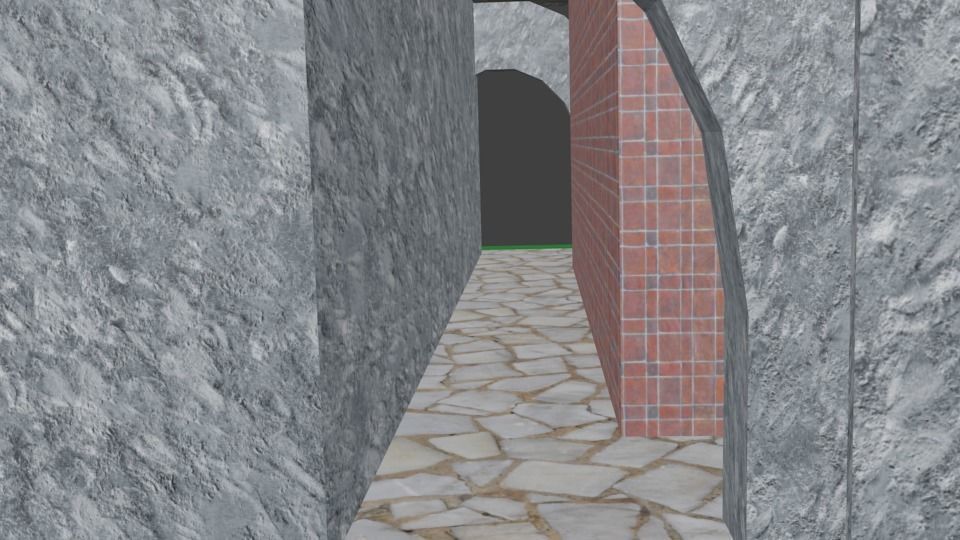 Bilding building in minecraft Low-poly 3D model_2