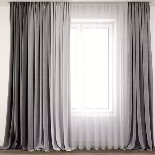 Curtain70 modern living room with curtains