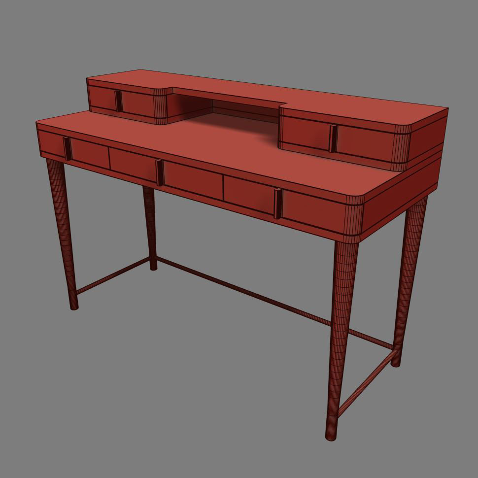  Oasis Group Dama Writing Desk 3D model_2