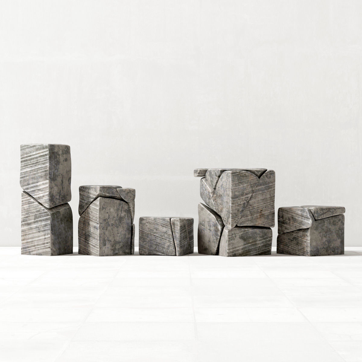 Stone splinters  decor 3D model_1