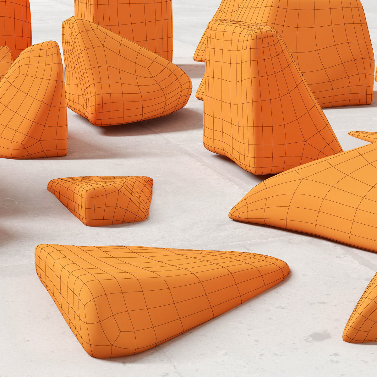 Stone splinters  decor 3D model_8