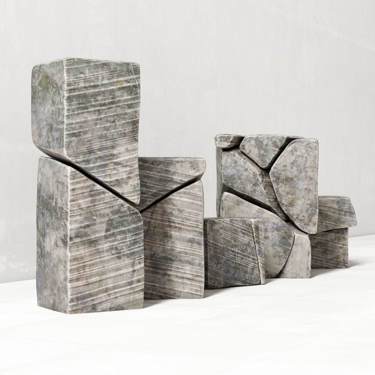 Stone splinters  decor 3D model_3