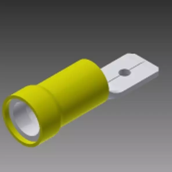 12-10 male spade yellow solderless wire terminal Free 3D model