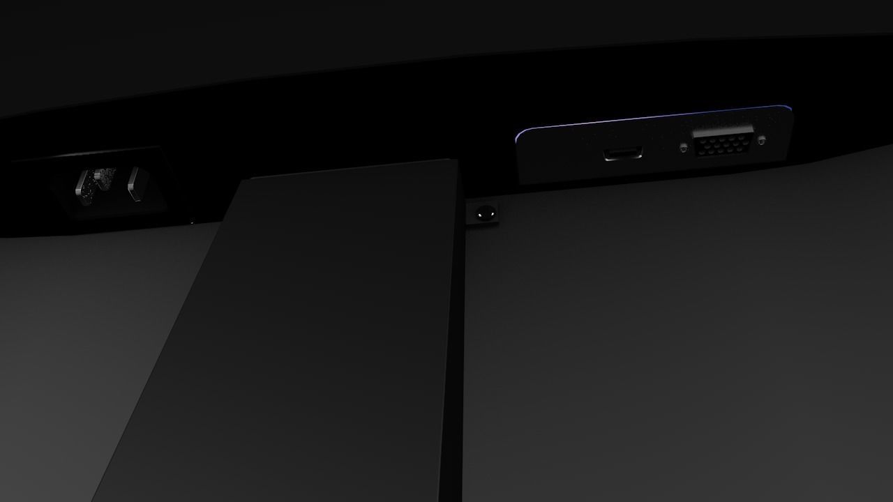 computer monitor Low-poly 3D model_3