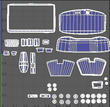 computer monitor Low-poly 3D model_5