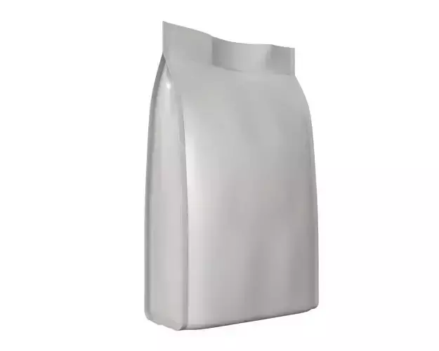 Blank Pet Food Foil Pouch Bag Mock Up 01 3D model