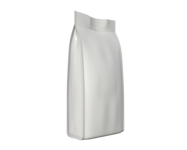 Blank Pet Food Foil Pouch Bag Mock Up 02 3D model