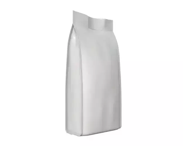 Blank Pet Food Foil Pouch Bag Mock Up 02 3D model
