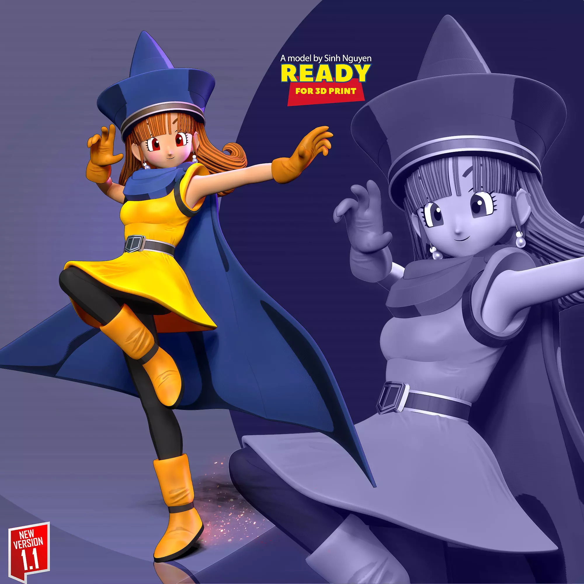 Alena Dragon Quest Fanart 3D print model