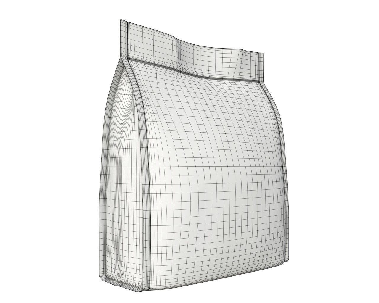 Blank Pet Food Foil Pouch Bag Mock Up 03 3D model_5