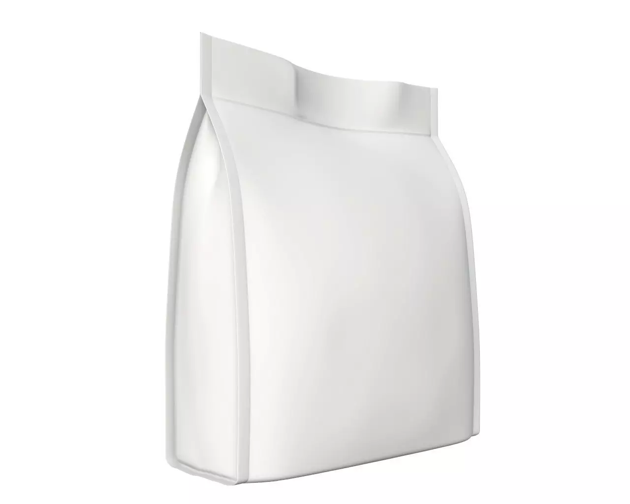 Blank Pet Food Foil Pouch Bag Mock Up 03 3D model_0