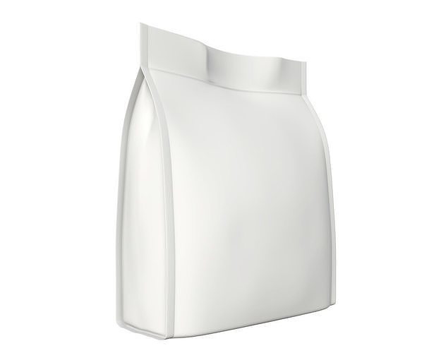 Blank Pet Food Foil Pouch Bag Mock Up 03 3D model