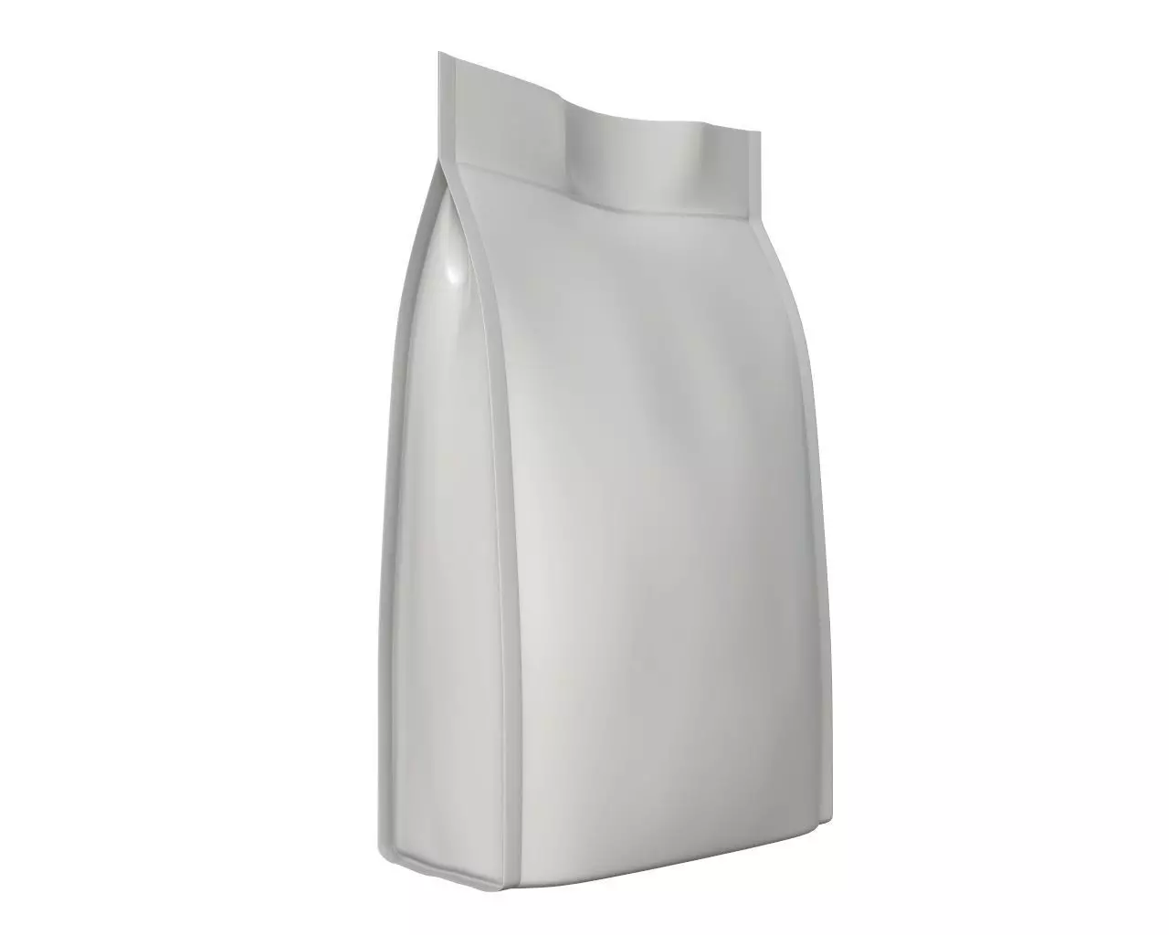 Blank Pet Food Foil Pouch Bag Mock Up 04 3D model_0