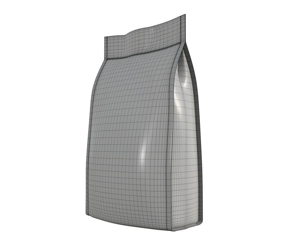 Blank Pet Food Foil Pouch Bag Mock Up 04 3D model_8