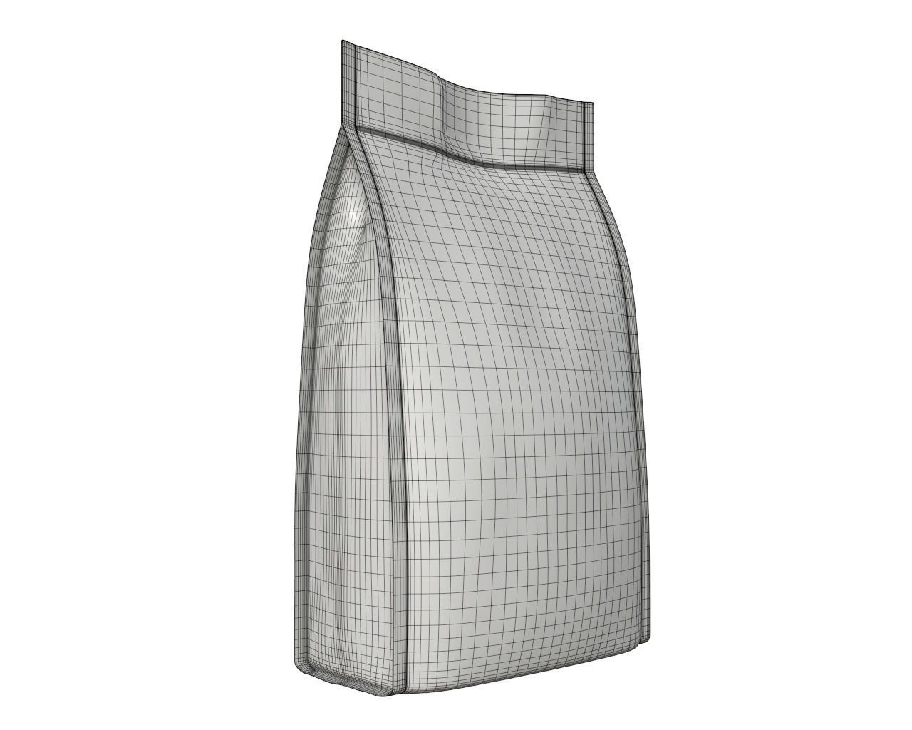 Blank Pet Food Foil Pouch Bag Mock Up 04 3D model_5