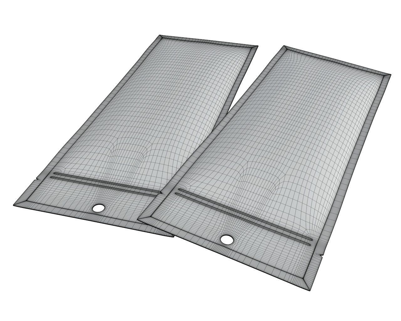 Blank Pet Food Foil Pouch Bag Mock Up 05 3D model_8