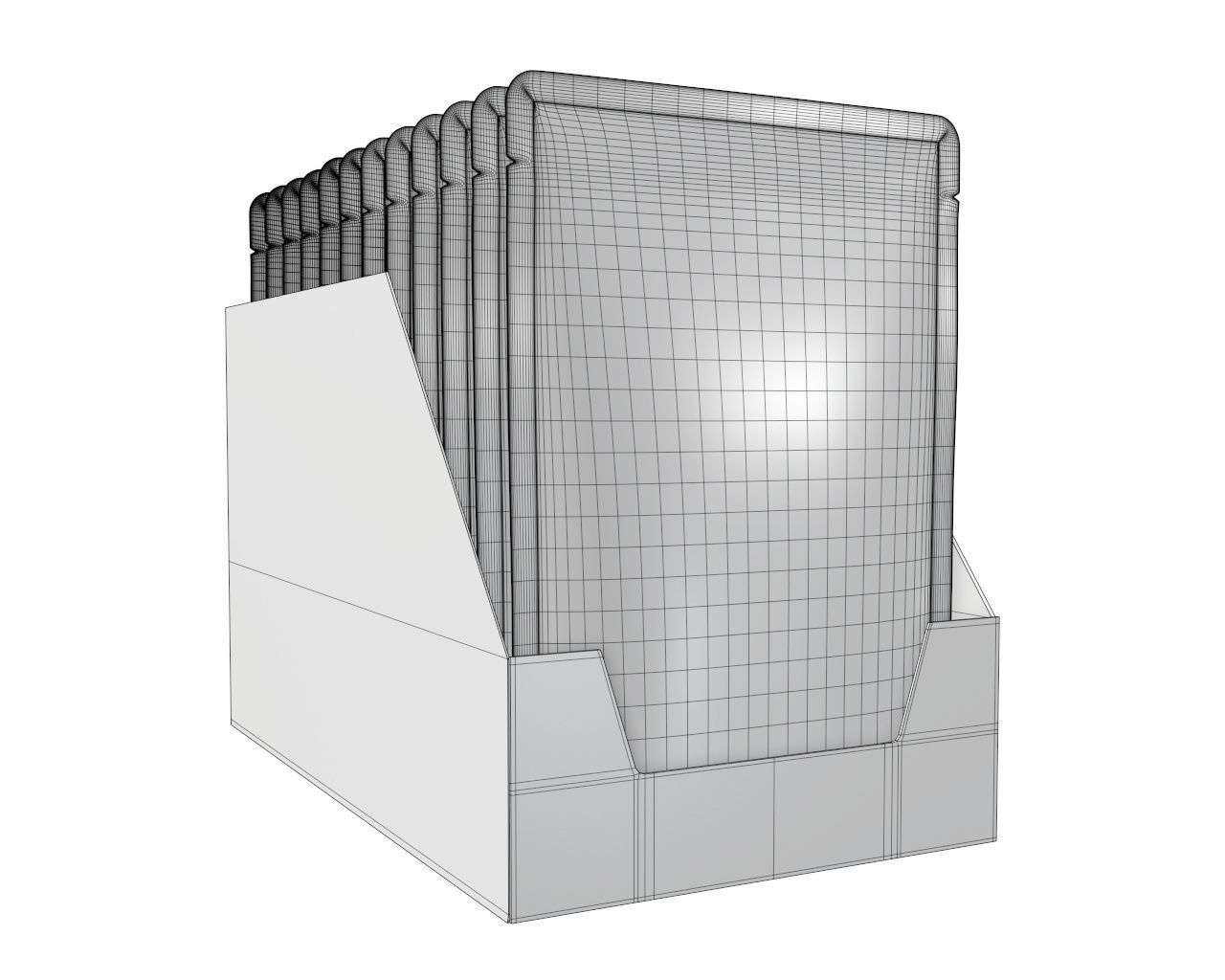 Blank Pet Food Foil Pouch Bag Set Mock Up 3D model_5