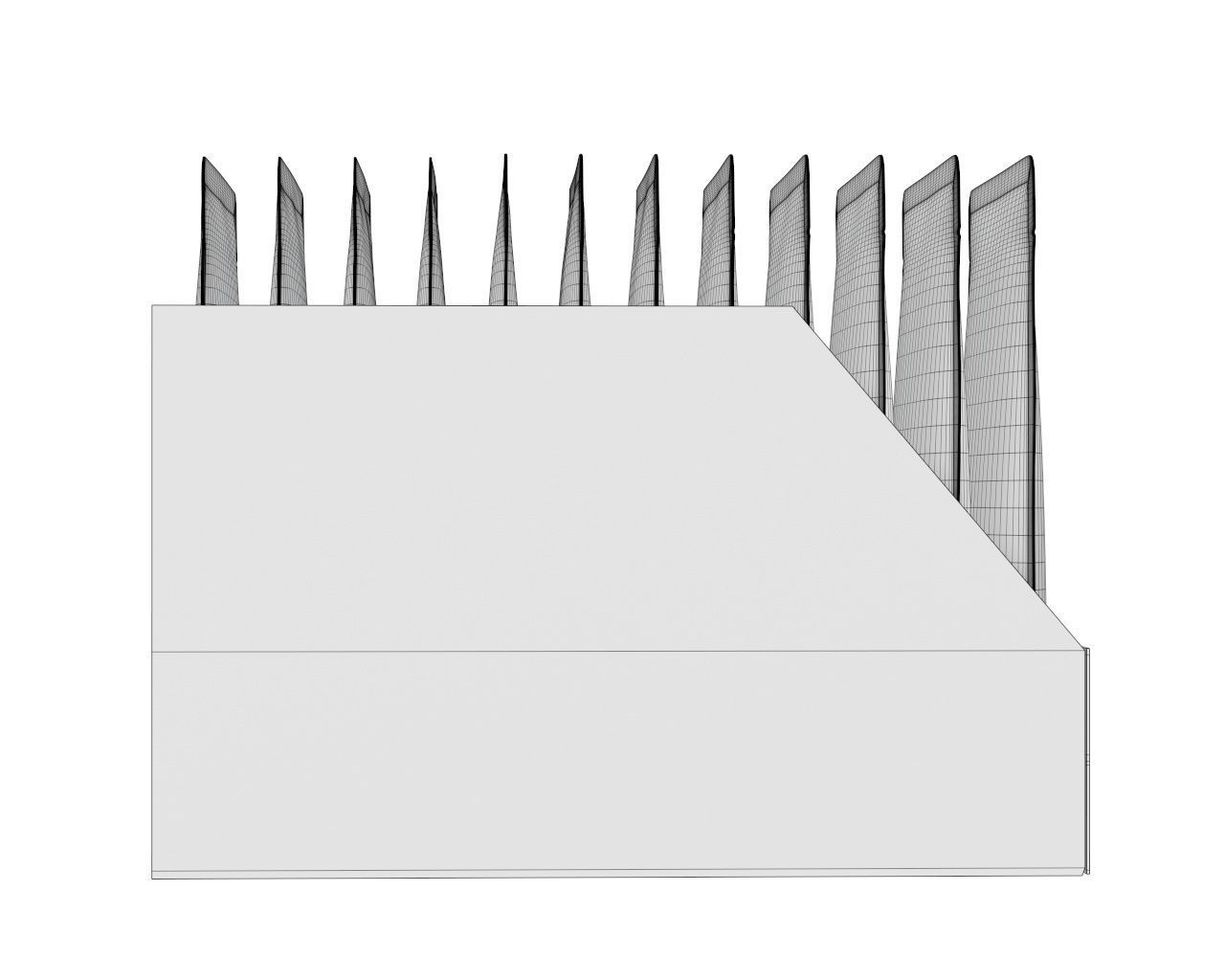 Blank Pet Food Foil Pouch Bag Set Mock Up 3D model_6