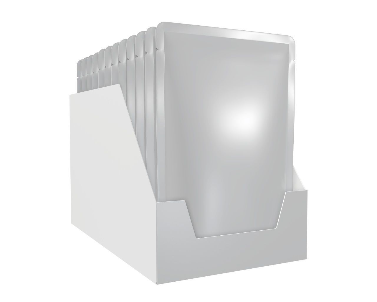 Blank Pet Food Foil Pouch Bag Set Mock Up 3D model_1