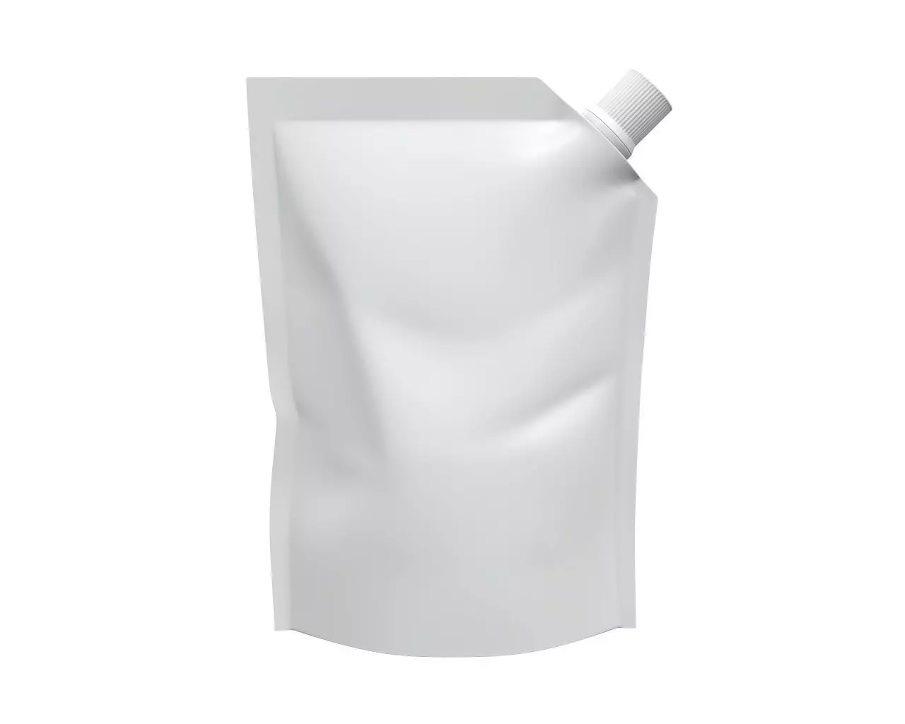 Blank Pouch Bag With Corner Spout Lid Mock Up 01 3D model_0