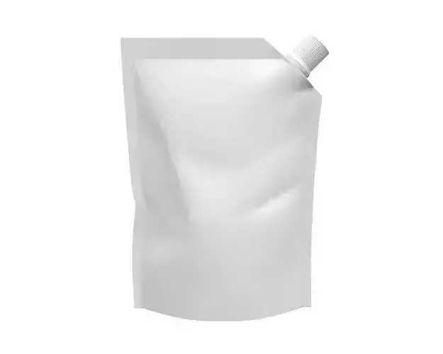 Blank Pouch Bag With Corner Spout Lid Mock Up 01 3D model