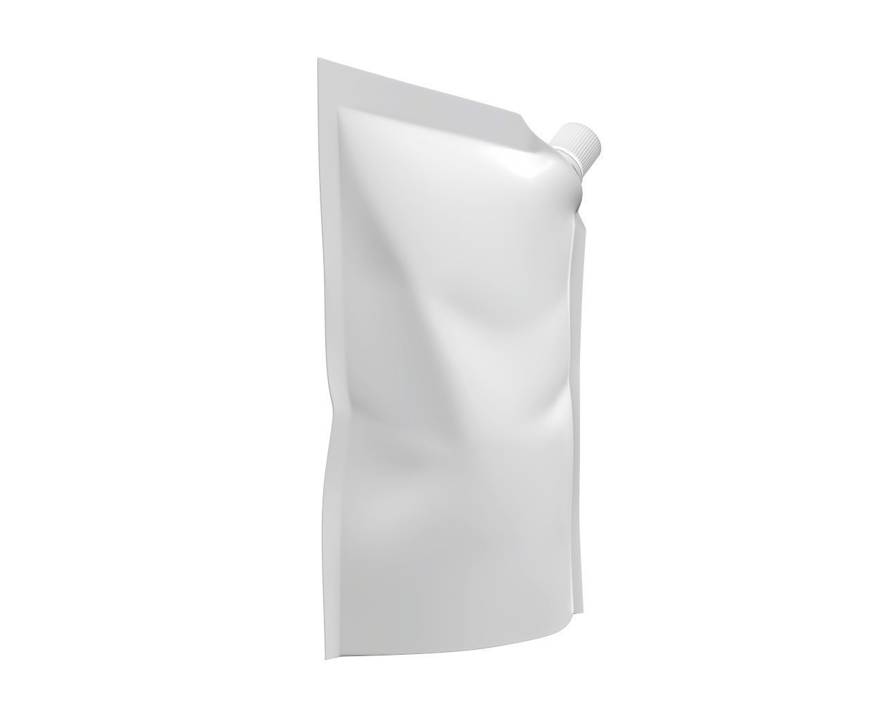 Blank Pouch Bag With Corner Spout Lid Mock Up 01 3D model_2