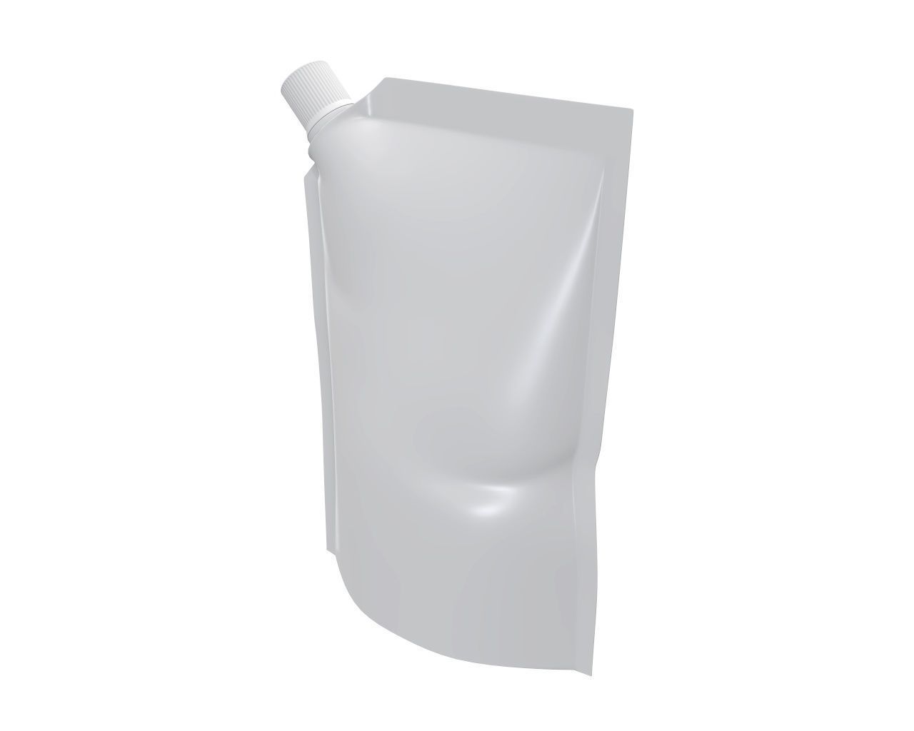 Blank Pouch Bag With Corner Spout Lid Mock Up 01 3D model_4