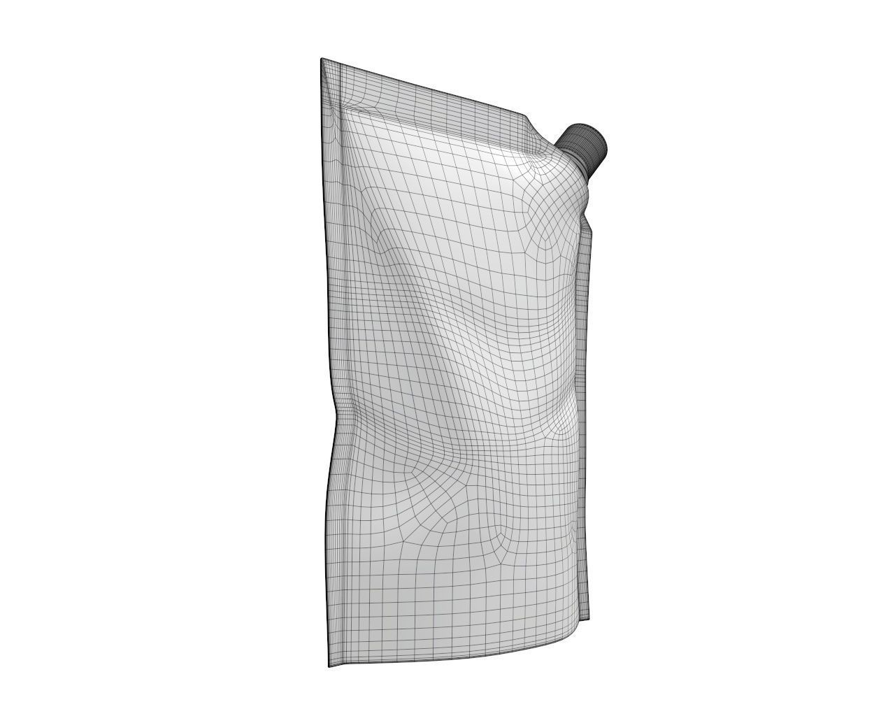 Blank Pouch Bag With Corner Spout Lid Mock Up 01 3D model_6