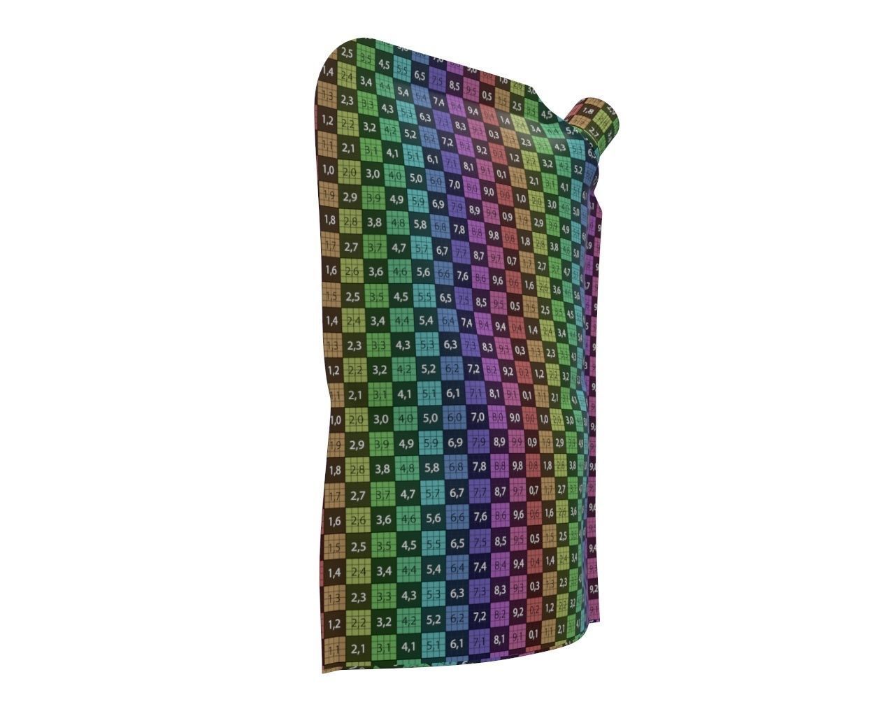 Blank Pouch Bag With Corner Spout Lid Mock Up 02 3D model_10