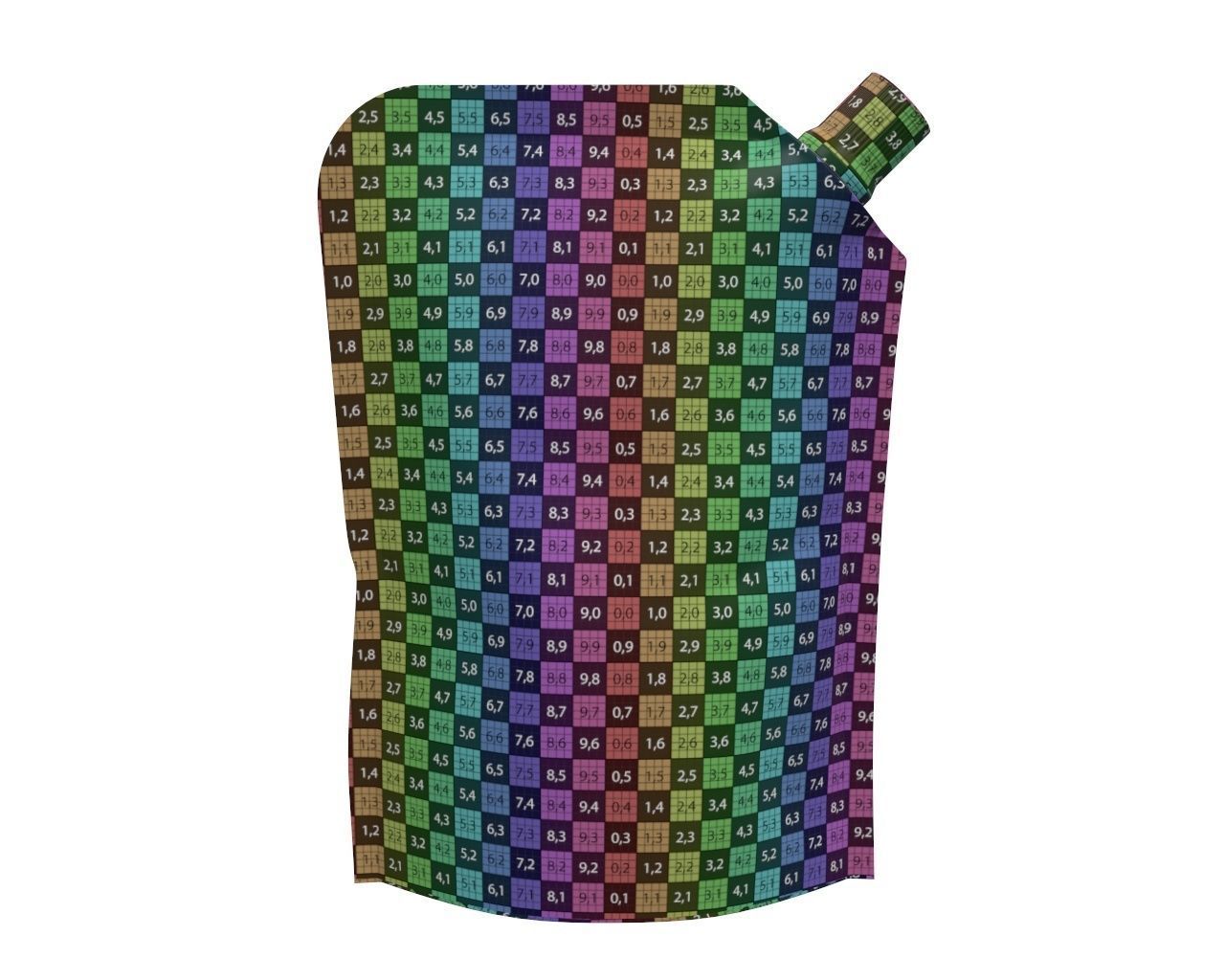 Blank Pouch Bag With Corner Spout Lid Mock Up 02 3D model_9