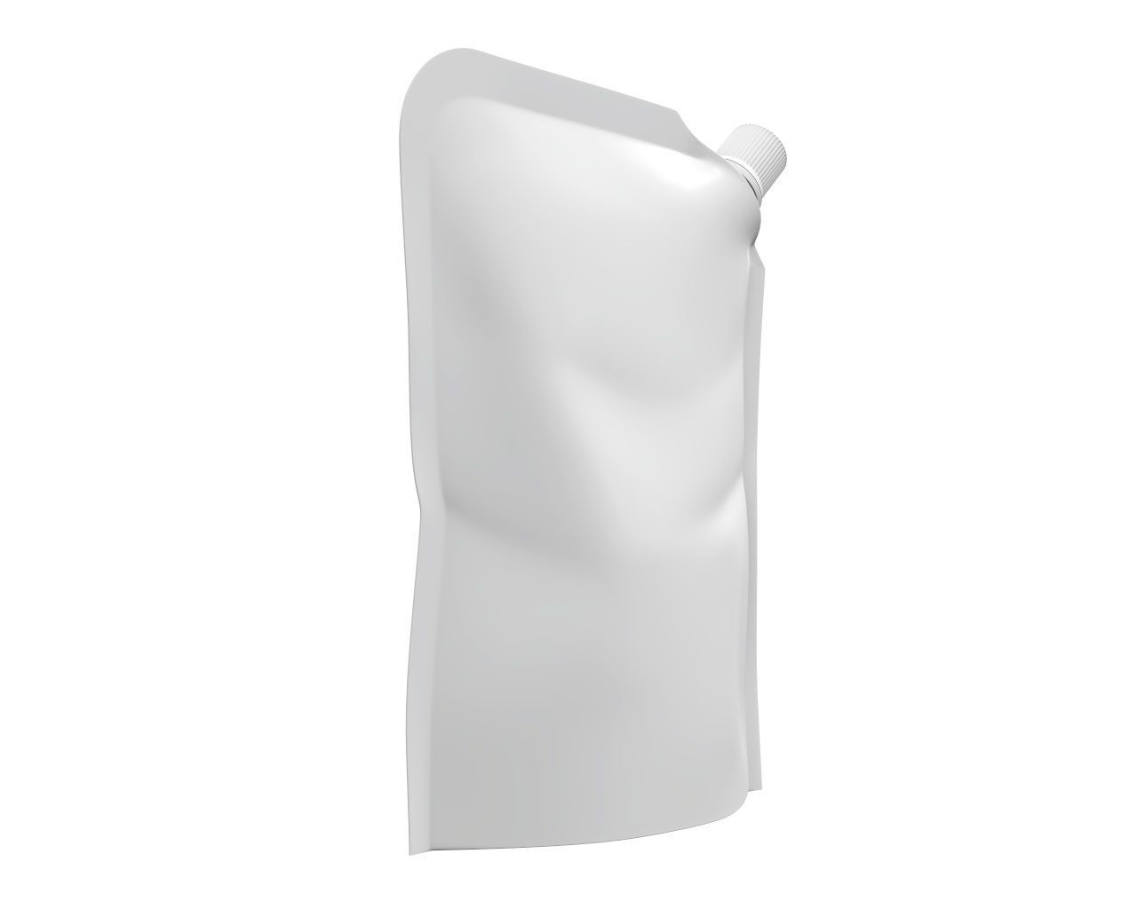 Blank Pouch Bag With Corner Spout Lid Mock Up 02 3D model_2