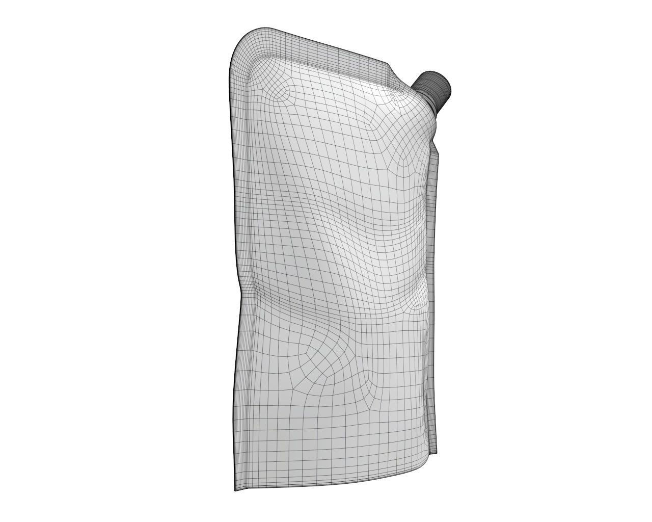 Blank Pouch Bag With Corner Spout Lid Mock Up 02 3D model_6