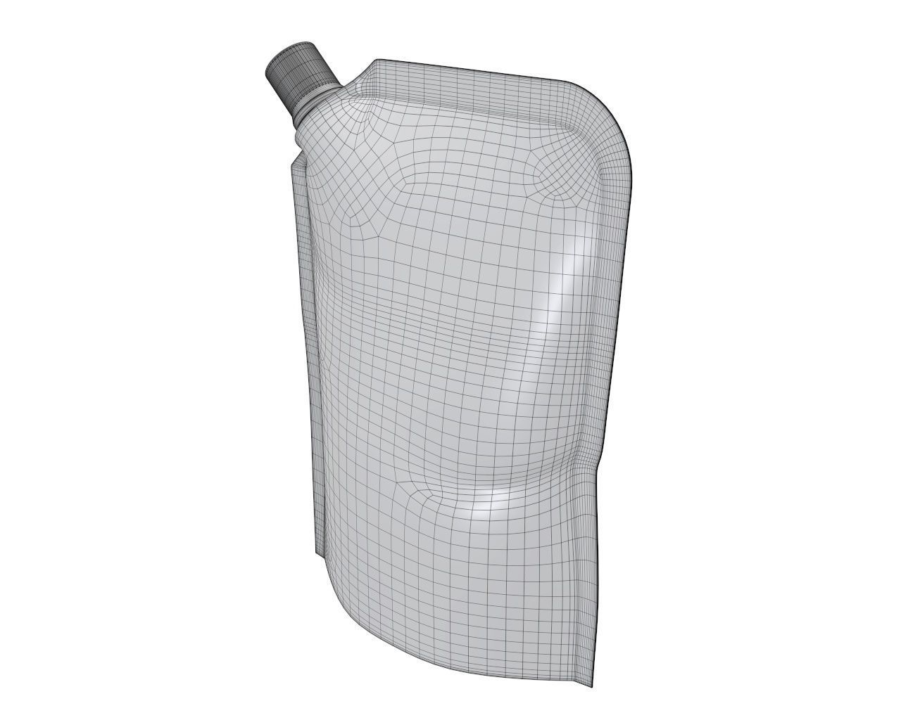 Blank Pouch Bag With Corner Spout Lid Mock Up 02 3D model_8