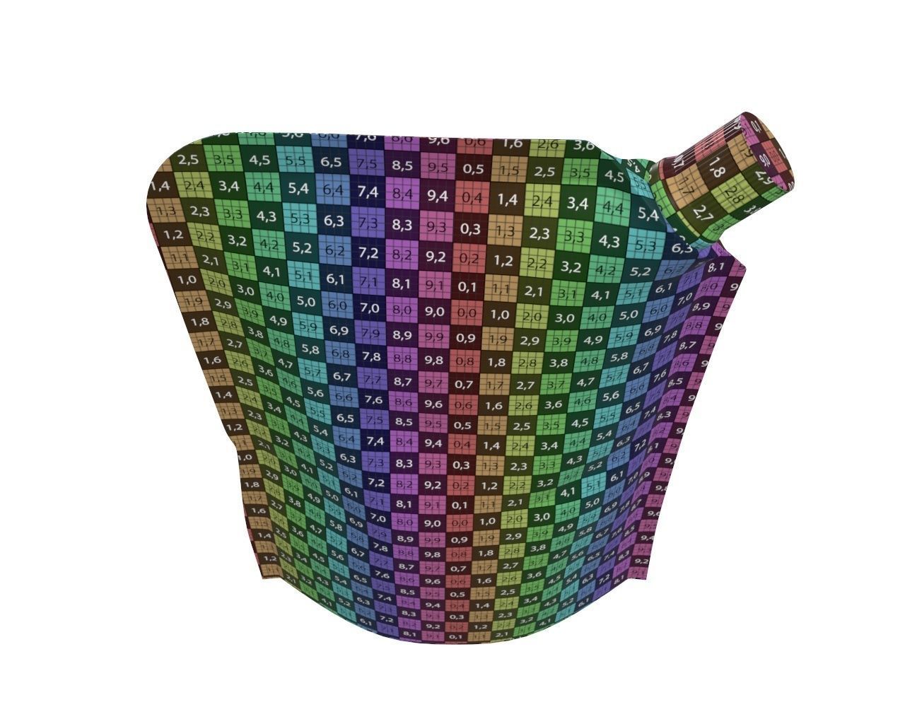 Blank Pouch Bag With Corner Spout Lid Mock Up 02 3D model_11