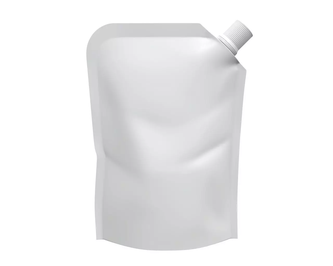 Blank Pouch Bag With Corner Spout Lid Mock Up 02 3D model_0
