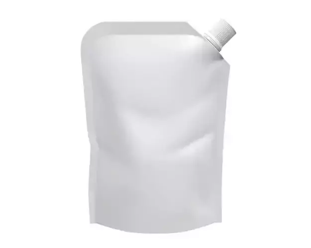 Blank Pouch Bag With Corner Spout Lid Mock Up 02 3D model