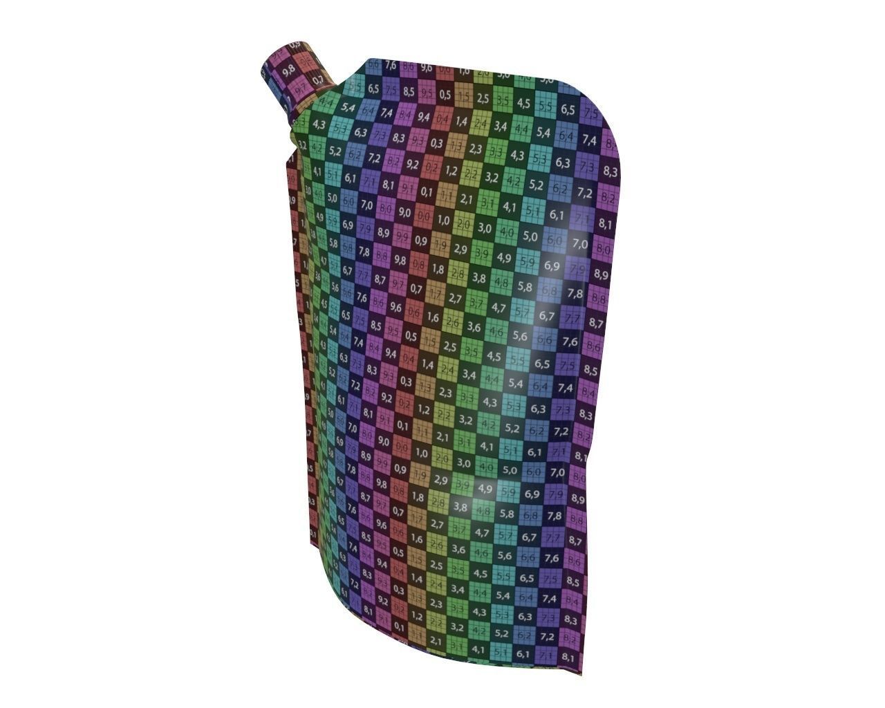 Blank Pouch Bag With Corner Spout Lid Mock Up 02 3D model_12