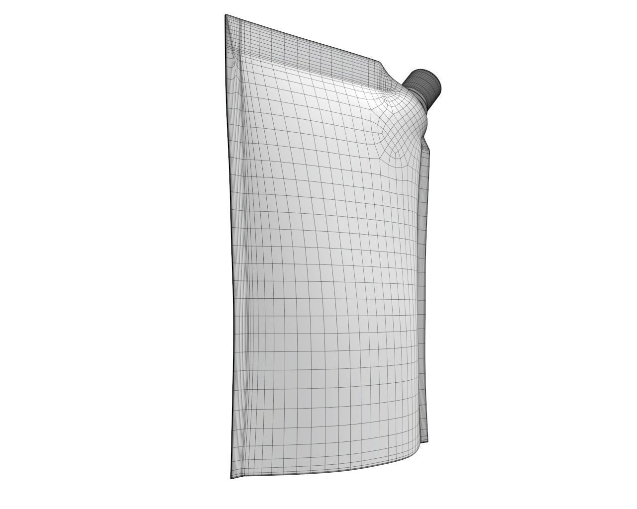 Blank Pouch Bag With Corner Spout Lid Mock Up 03 3D model_6