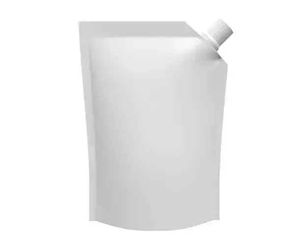 Blank Pouch Bag With Corner Spout Lid Mock Up 03 3D model