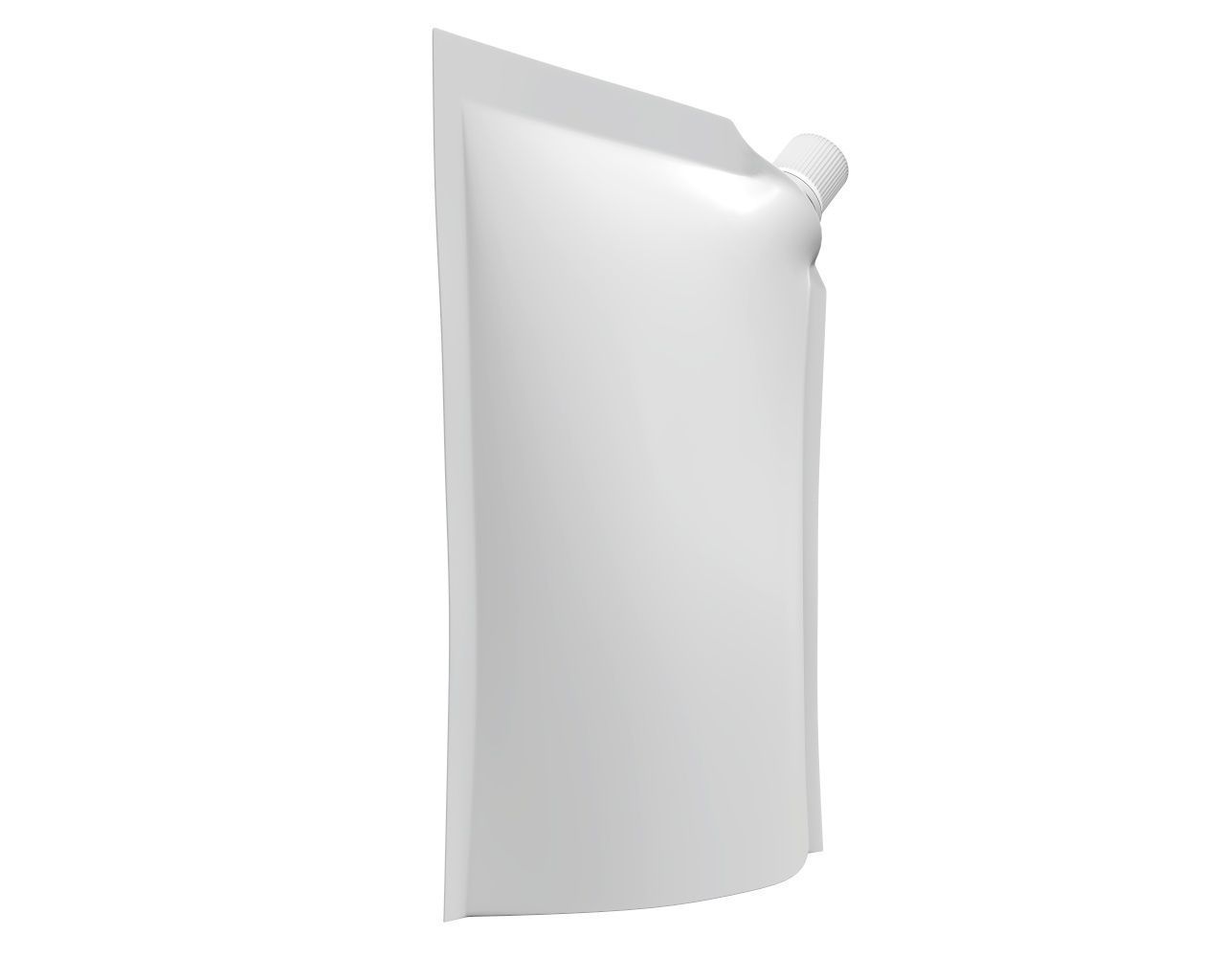 Blank Pouch Bag With Corner Spout Lid Mock Up 03 3D model_2