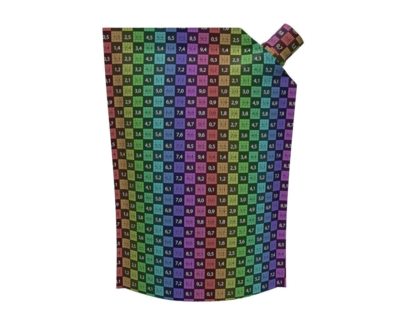 Blank Pouch Bag With Corner Spout Lid Mock Up 03 3D model_9