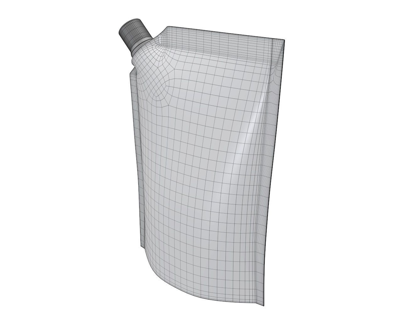 Blank Pouch Bag With Corner Spout Lid Mock Up 03 3D model_8