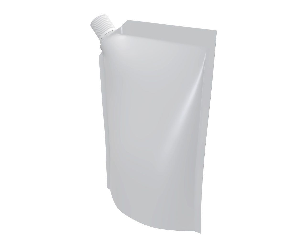 Blank Pouch Bag With Corner Spout Lid Mock Up 03 3D model_4
